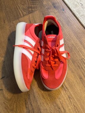 Adidas barreda decode red and pink sneakers